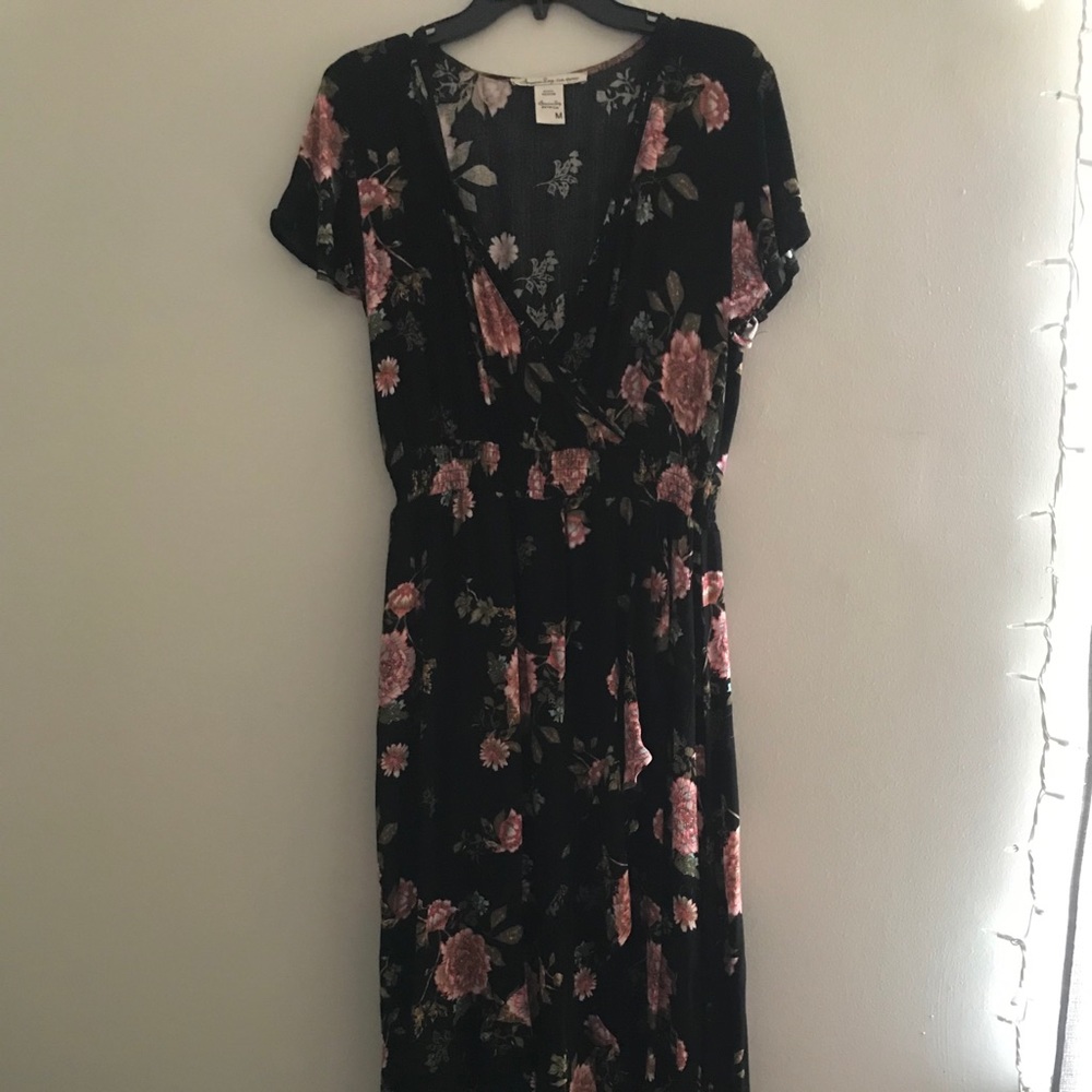 Leg Slit Floral Dress